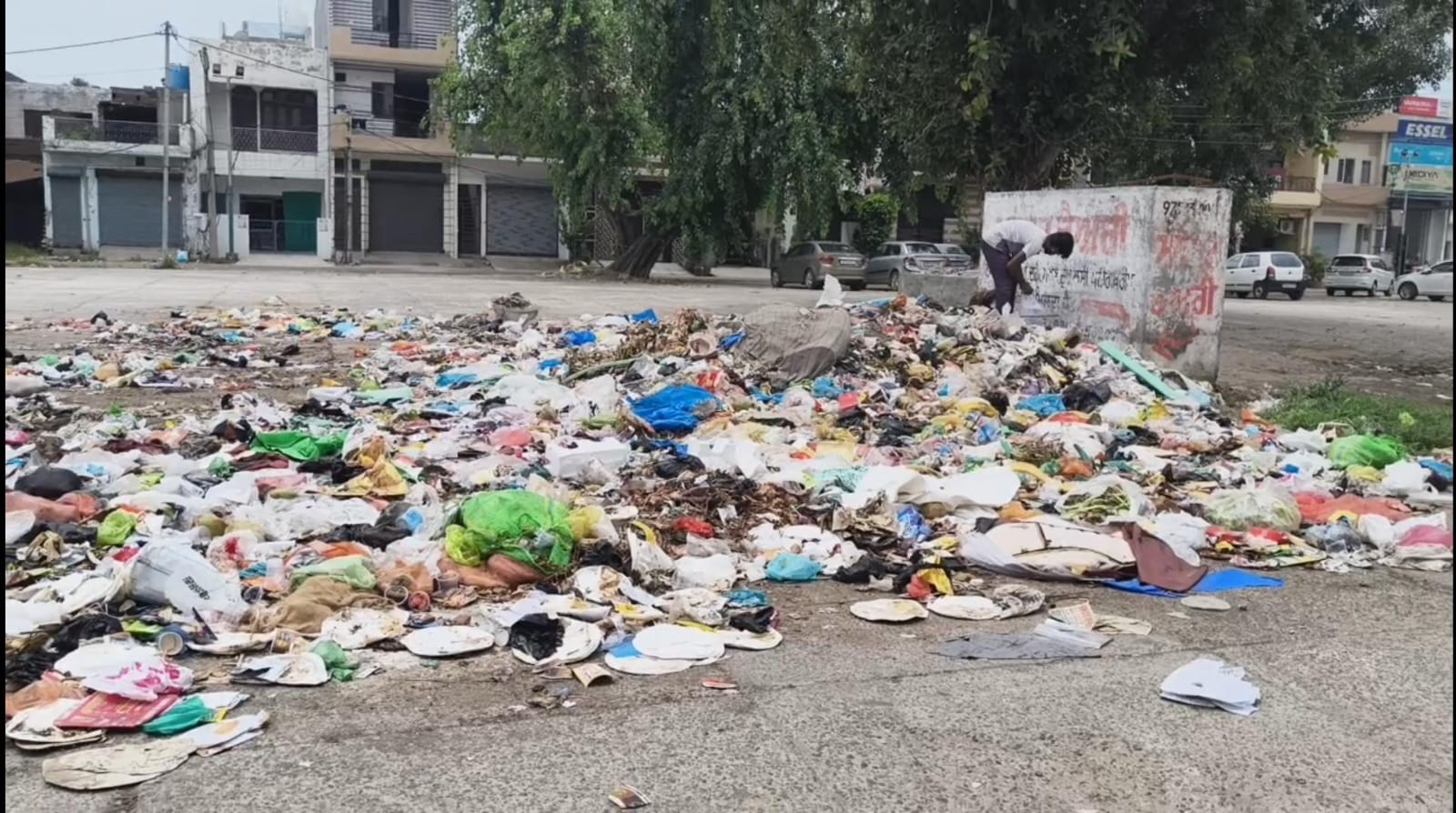 सफाई कर्मचारियों की हड़ताल के चलते शहर की हालत हुई वद से बत्तर ,जगह-जगह लगे पड़े हैं कूड़े के ढेर
