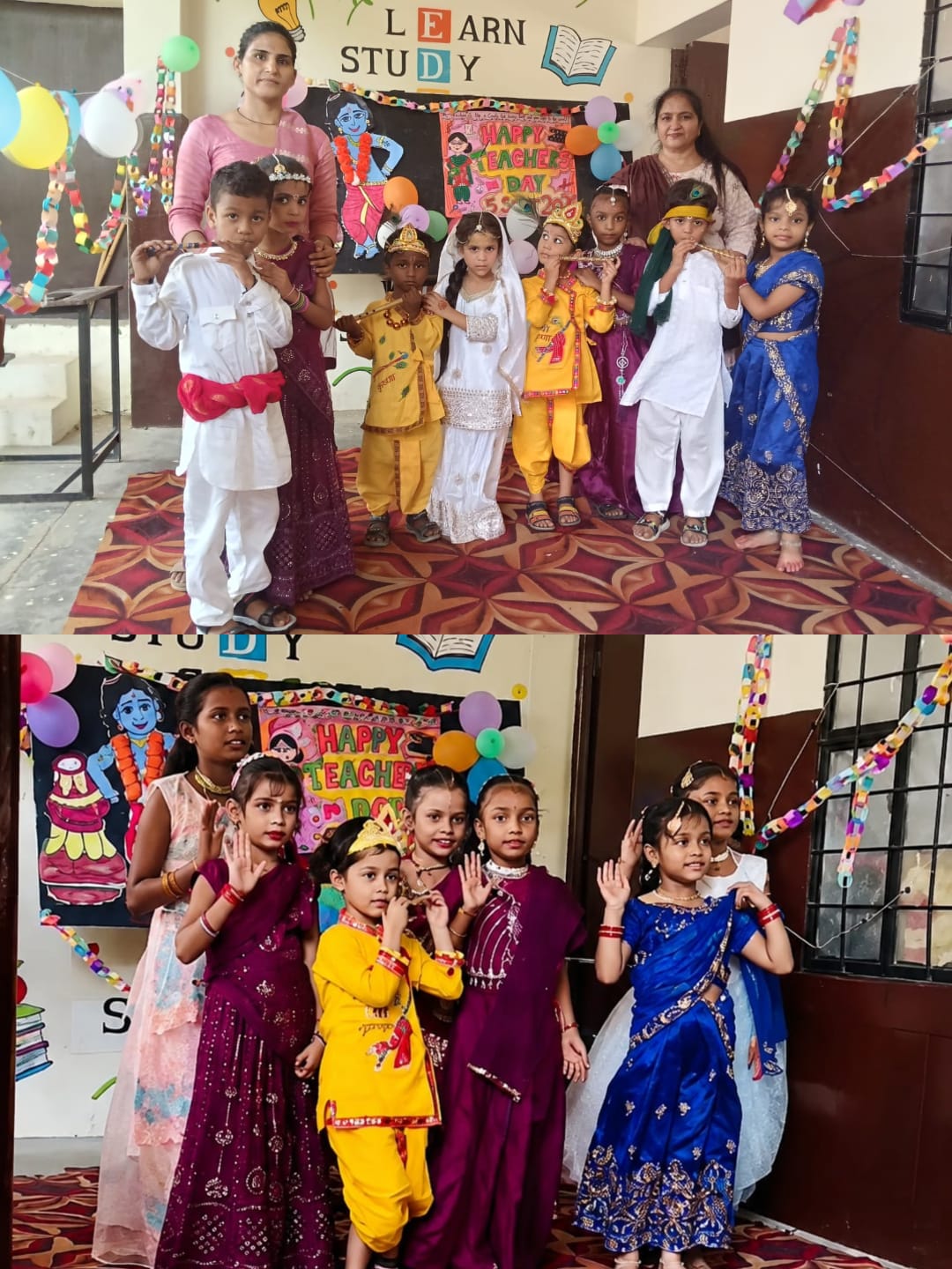 शक्ति पब्लिक सीनियर सेकेंडरी स्कूल दोराहा में टीचर्स डे और श्री कृष्ण जन्माष्टमी बड़े उत्साह, श्रद्धा और खुशी के साथ मनाया गया